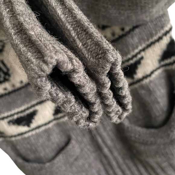 ARITZIA Tna Sea to Sky Wool Full Zip Front Cardigan Sweater Grey Cream S - Picture 3 of 4